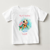 Niedlich Turtle Summer Vacacation Name Girl