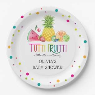 Niedlich Tutti Fruitti Babydusche Pappteller
