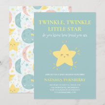 Niedlich Twinkle Little Star Blue Yellow Baby Dusc