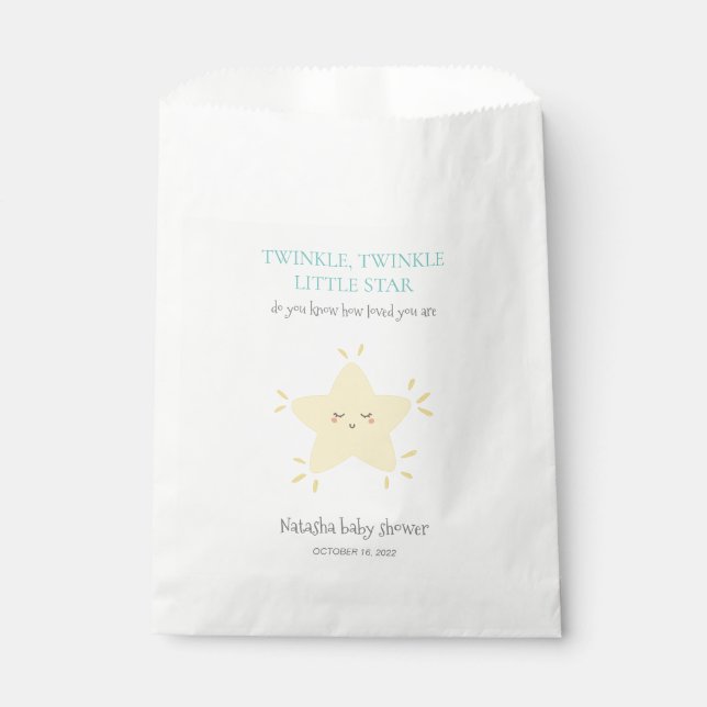 Niedlich Twinkle Little Star Kinderzimmer Rhyme Ba Geschenktütchen (Vorderseite)