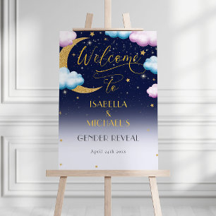 Niedlich Twinkle Twinkle Little Star Gender Reveal Poster