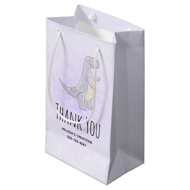 Niedlich Tyrannosaurus Rex Dinosaur Toy Vielen Dan Kleine Geschenktüte (Vorderseite Schrägansicht)