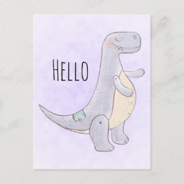 Niedlich Tyrannosaurus Rex Dinosaurier Toy Hallo Postkarte