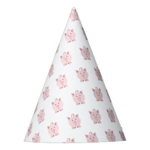 Niedlich überraschte Rosa Pig Partyhütchen
