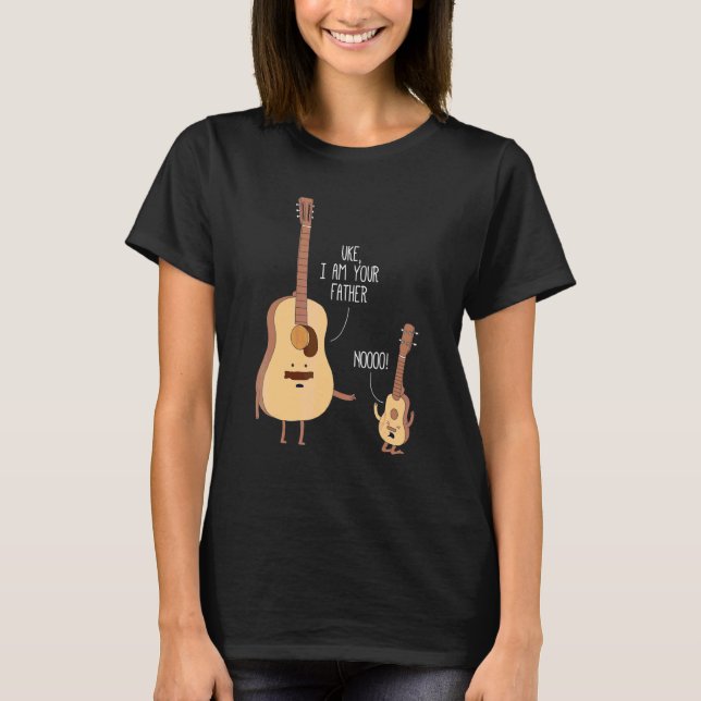 Niedlich Uke I bin Dein Vater Ukulele Gitarre Musi T-Shirt (Vorderseite)