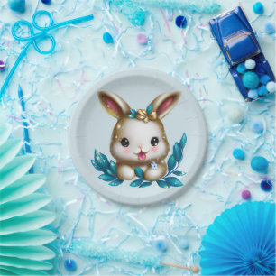 Niedlich und Adorable Kawaii Baby Bunny Pappteller