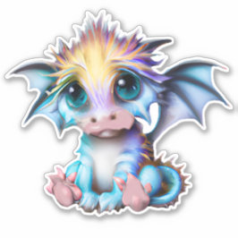 Niedlich und Adorable Kawaii Baby Dragon Aufkleber