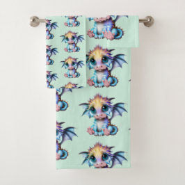 Niedlich und Adorable Kawaii Baby Dragon Badhandtuch Set