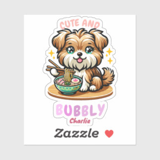 Niedlich und bubbly Yorkshire Terrie Animal Lover Aufkleber