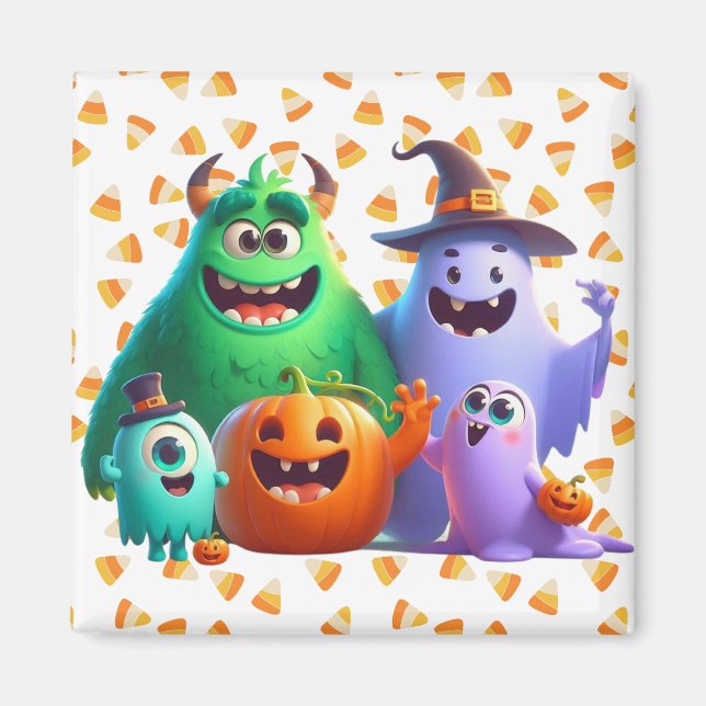 Niedlich und Cool, Halloween-Monster Magnet (Vorne)