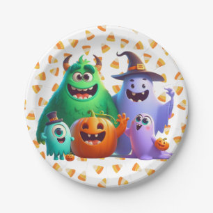 Niedlich und Cool, Halloween-Monster Pappteller