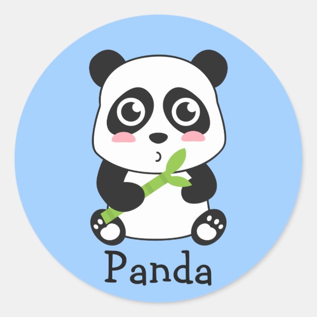 Niedlich und Cudly Baby Panda Runder Aufkleber (Vorderseite)