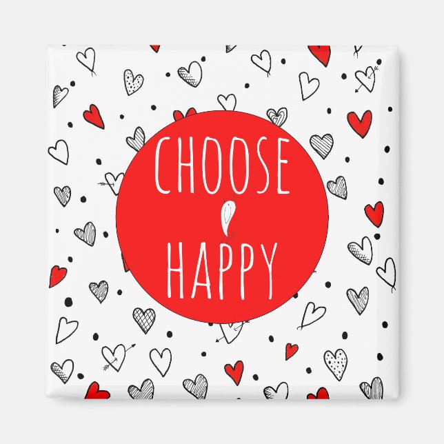 Niedlich und farbenfroh wählen Happy Magnet 2" (Vorne)