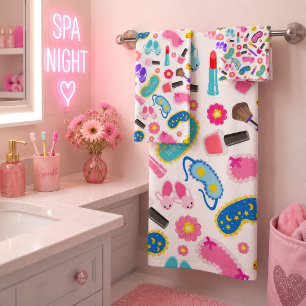 Niedlich und Girly Makeup Badhandtuch Set