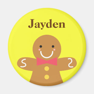 Niedlich und Happy Gingerbread Mann zu Weihnachten Magnet