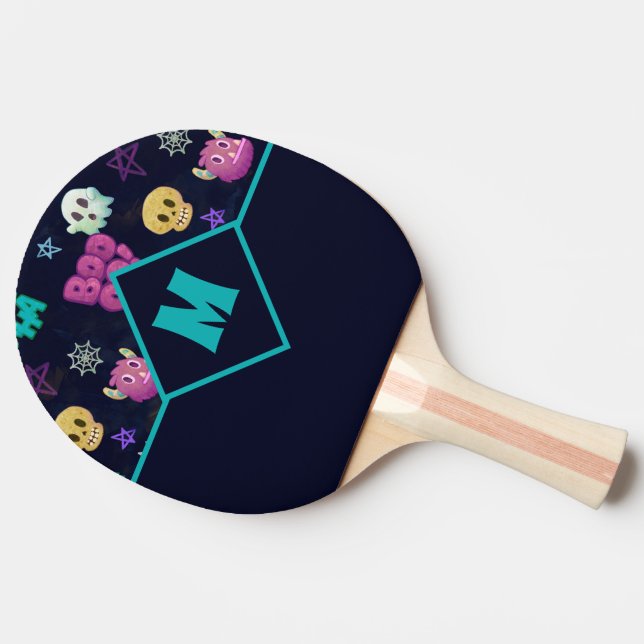 NIEDLICH UND KREEPY HALLOWEEN  TISCHTENNIS SCHLÄGER (Seitenansicht)