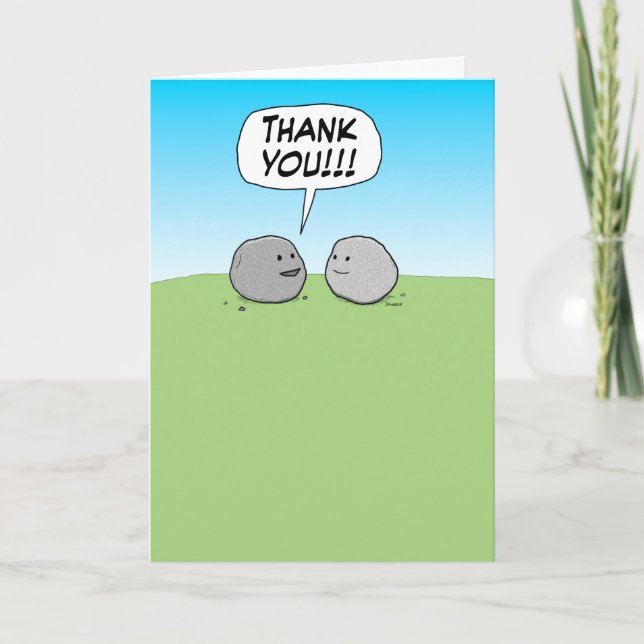 Niedlich und lustig Dankeschön Card: You Rock! Dankeskarte (Vorderseite)