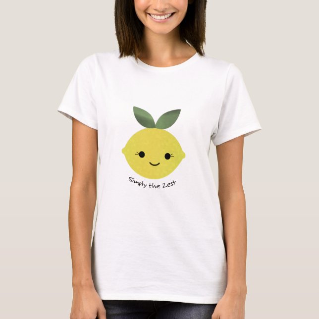 Niedlich und lustig einfach der Zest Kawaii Lemon T-Shirt (Vorderseite)