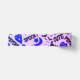 Niedlich und Spaß Lila, Blau und Schwarz Halloween Ripsband