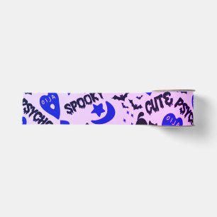 Niedlich und Spaß Lila, Blau und Schwarz Halloween Ripsband