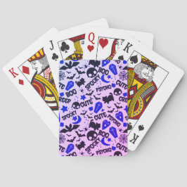 Niedlich und Spaß Lila, Blau und Schwarz Halloween Spielkarten