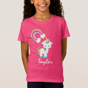 Niedlich und unicorn rosa T-Shirt
