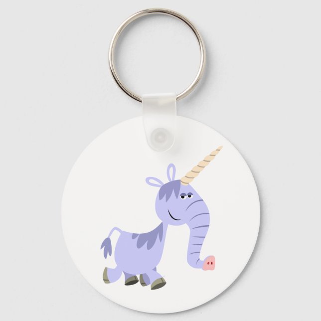 Niedlich Ungewöhnlicher Cartoon Einhorn Schlüssela Schlüsselanhänger (Vorderseite)