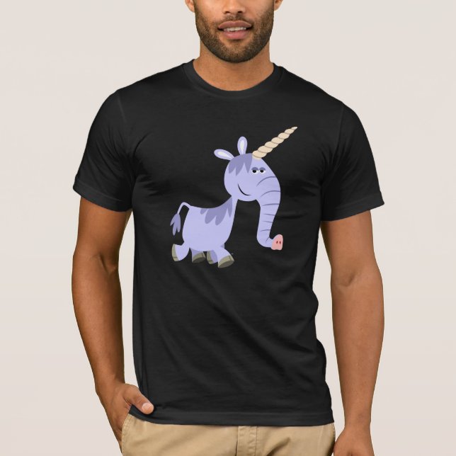Niedlich Ungewöhnlicher Cartoon Einhorn T - Shirt (Vorderseite)