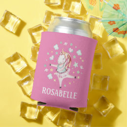 Niedlich Unicorn Ballerina Girly PInk Kids' Dosenkühler