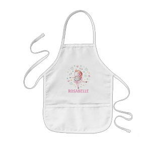 Niedlich Unicorn Ballerina Girly PInk Kinderschürze