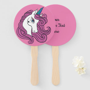 Niedlich Unicorn, benutzerdefiniertes Set für Text Fächer
