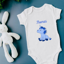 Niedlich Unicorn Blue Baby Boy Name