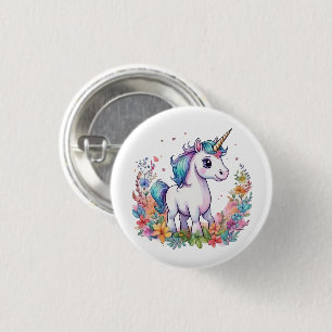 Niedlich Unicorn Cool Unicorn positiv Button