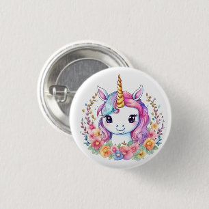 Niedlich Unicorn Cool Unicorn positiv Button