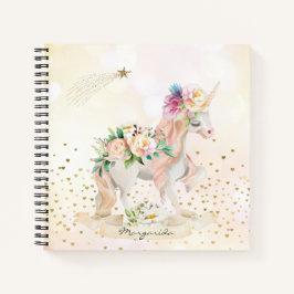 Niedlich Unicorn Girl Sketchbook Notizbuch