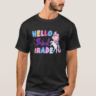 Niedlich Unicorn Hello Third 3 Grade Goodbye 2 Sch T-Shirt