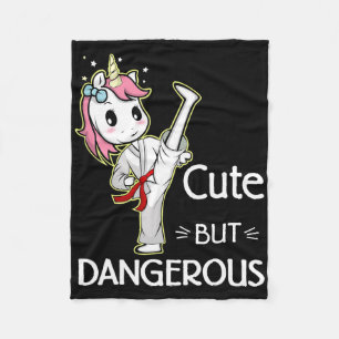 Niedlich Unicorn Karate Taekwondo Fleecedecke