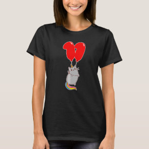 Niedlich Unicorn Katze 11. Geburtstag Kinder Ballo T-Shirt