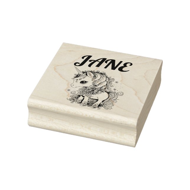 NIEDLICH UNICORN PERSONALISIERT NAME RUBBER BRIEFM GUMMISTEMPEL (Stempel)