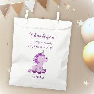 Niedlich Unicorn Pink Girl Geburtstag Vielen Dank Geschenktütchen
