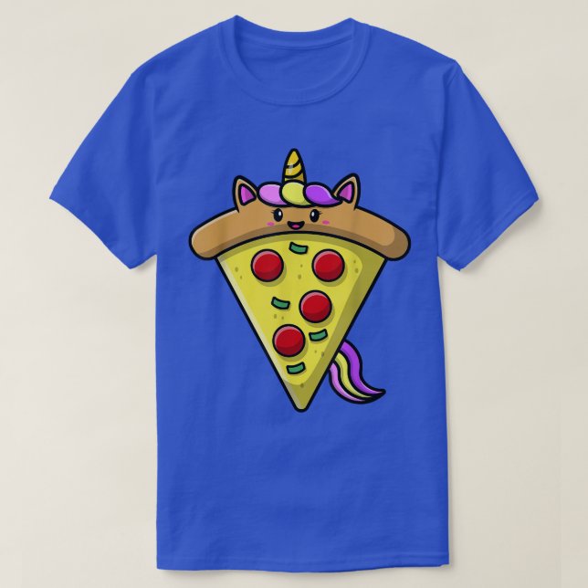 Niedlich Unicorn Pizza T - Shirt Funny Feinschmeck (Design vorne)