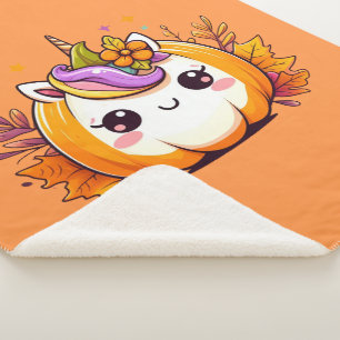 Niedlich Unicorn Pumpkin Sherpadecke