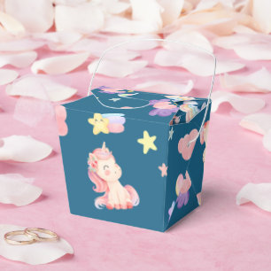 Niedlich Unicorn Rainbow Herzballon Sternmuster Geschenkschachtel