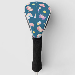 Niedlich Unicorn Rainbow Herzballon Sternmuster Golf Headcover