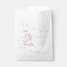 Niedlich Unicorn Stars Banner Fantasy Danke Geschenktütchen