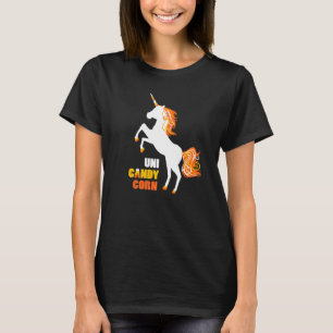Niedlich Unicorn Uni Candy Mais Halloween Magische T-Shirt