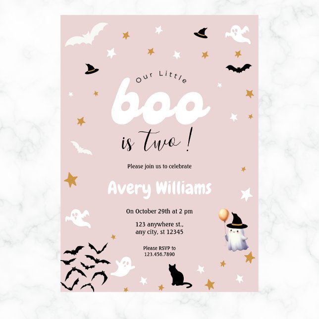 Niedlich unser kleines Boo Halloween Geburtstag je Einladung (Von Creator hochgeladen)