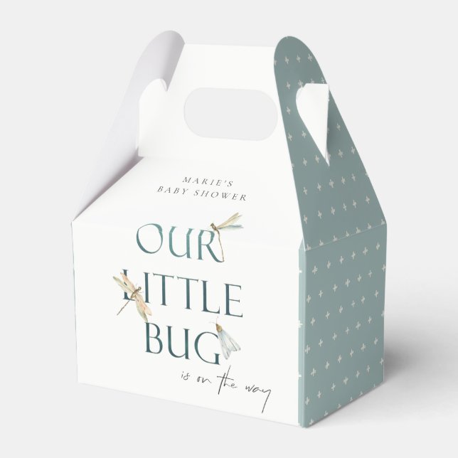 Niedlich unsere kleine Bug Blue Dragonfly Babydusc Geschenkschachtel (Vorderseite)