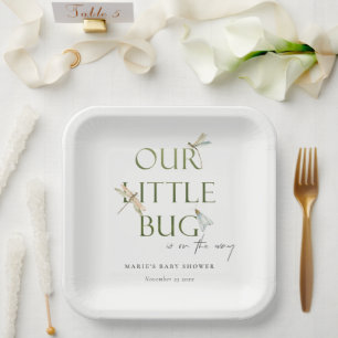 Niedlich unsere kleine Bug Green Dragonfly Babydus Pappteller