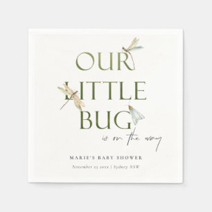 Niedlich unsere kleine Bug Green Dragonfly Babydus Serviette